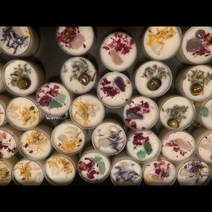 Pack of three Crystal candles (various colors)